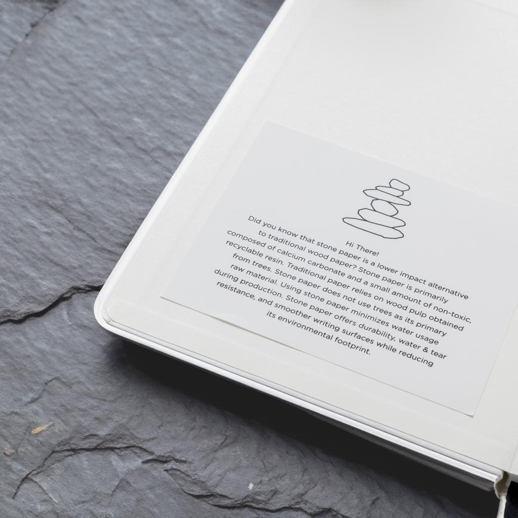 Caiet A5 din kraft reciclat și hârtie de piatră Craftstone transparent