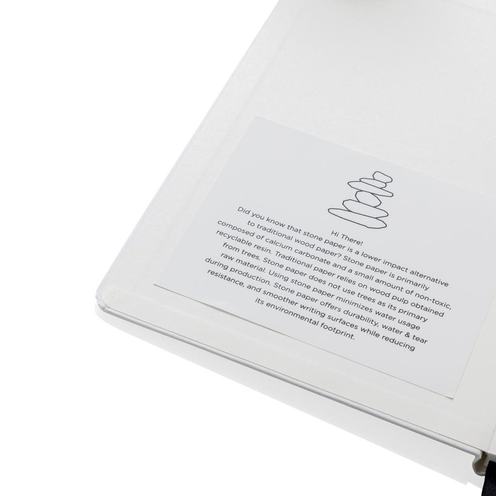 Caiet A5 din kraft reciclat și hârtie de piatră Craftstone transparent