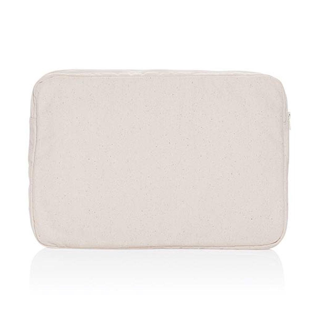 Husă pentru laptop de 15,6 inch din bumbac reciclat Laluka AWARE™ off white