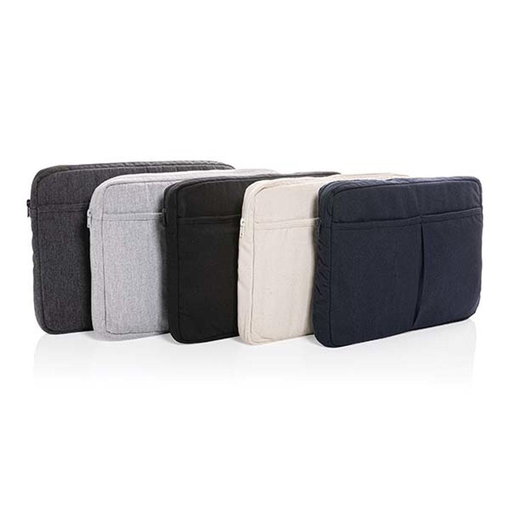 Husă pentru laptop de 15,6 inch din bumbac reciclat Laluka AWARE™ off white