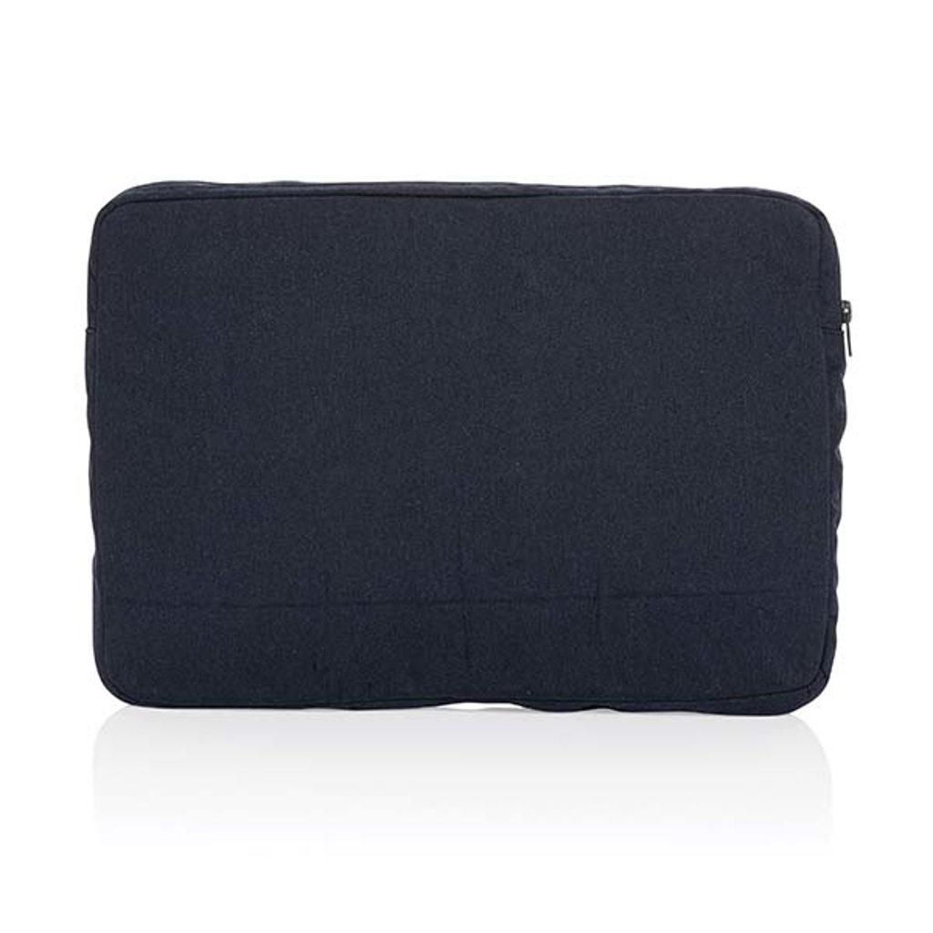 Husă pentru laptop de 15,6 inch din bumbac reciclat Laluka AWARE™ navy