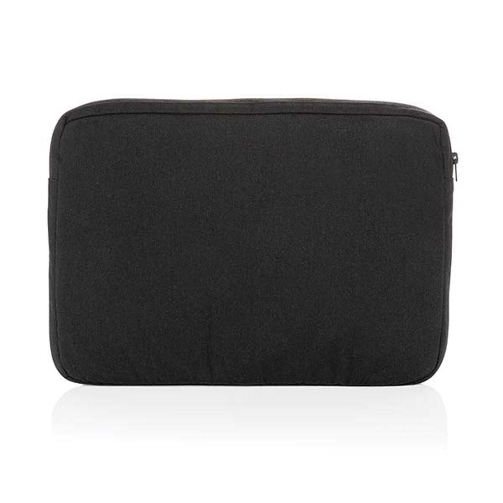 Husă pentru laptop de 15,6 inch din bumbac reciclat Laluka AWARE™ black