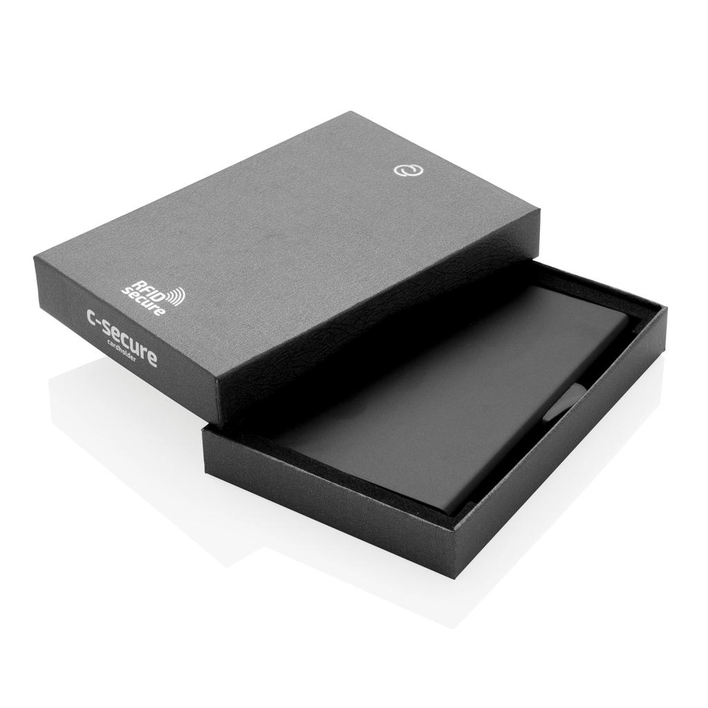 Suport de carduri RFID din aluminiu C-Secure black