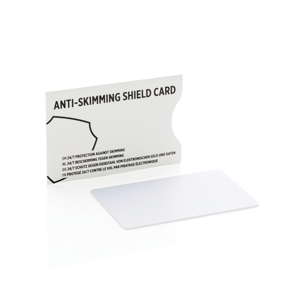 Card anti-skiming RFID cu cip activ de bruiaj transparent