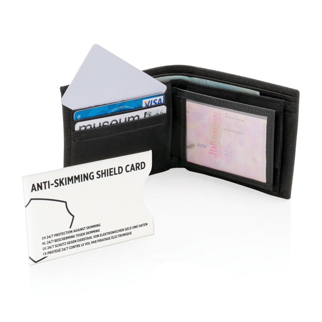 Card anti-skiming RFID cu cip activ de bruiaj transparent