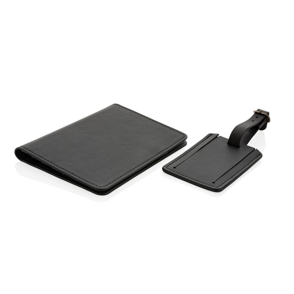 Set cadou de călătorie din PU reciclat, certificat GRS Swiss Peak  black