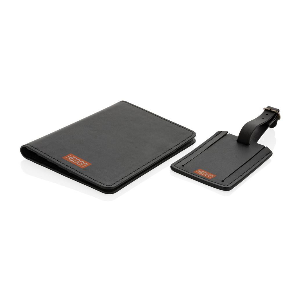 Set cadou de călătorie din PU reciclat, certificat GRS Swiss Peak  black