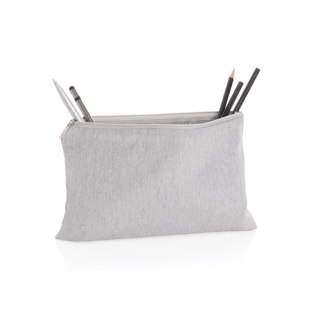 Etui pentru creioane 285 gsm din pânză reciclată, necolorat Impact Aware™ grey