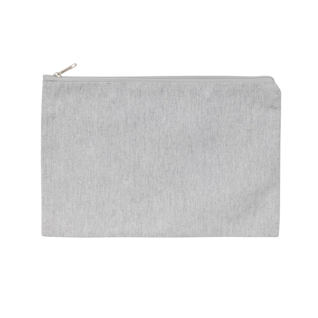Etui pentru creioane 285 gsm din pânză reciclată, necolorat Impact Aware™ grey