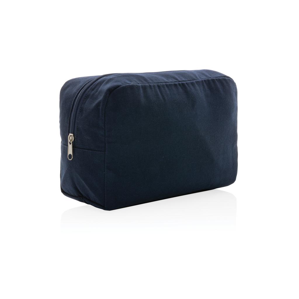 Geantă de toaletă 285 gsm din pânză reciclată, necolorat Impact Aware™ navy