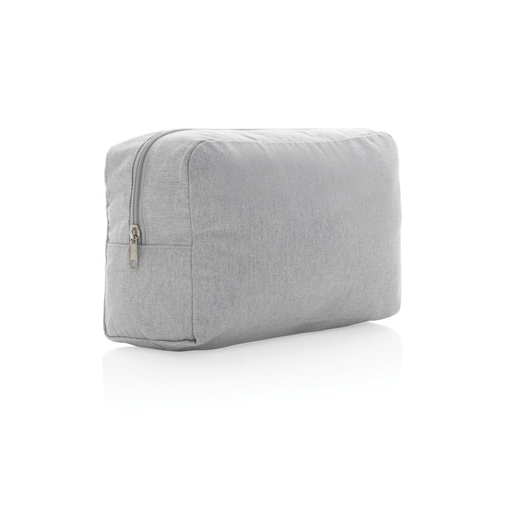 Geantă de toaletă 285 gsm din pânză reciclată, necolorat Impact Aware™ grey