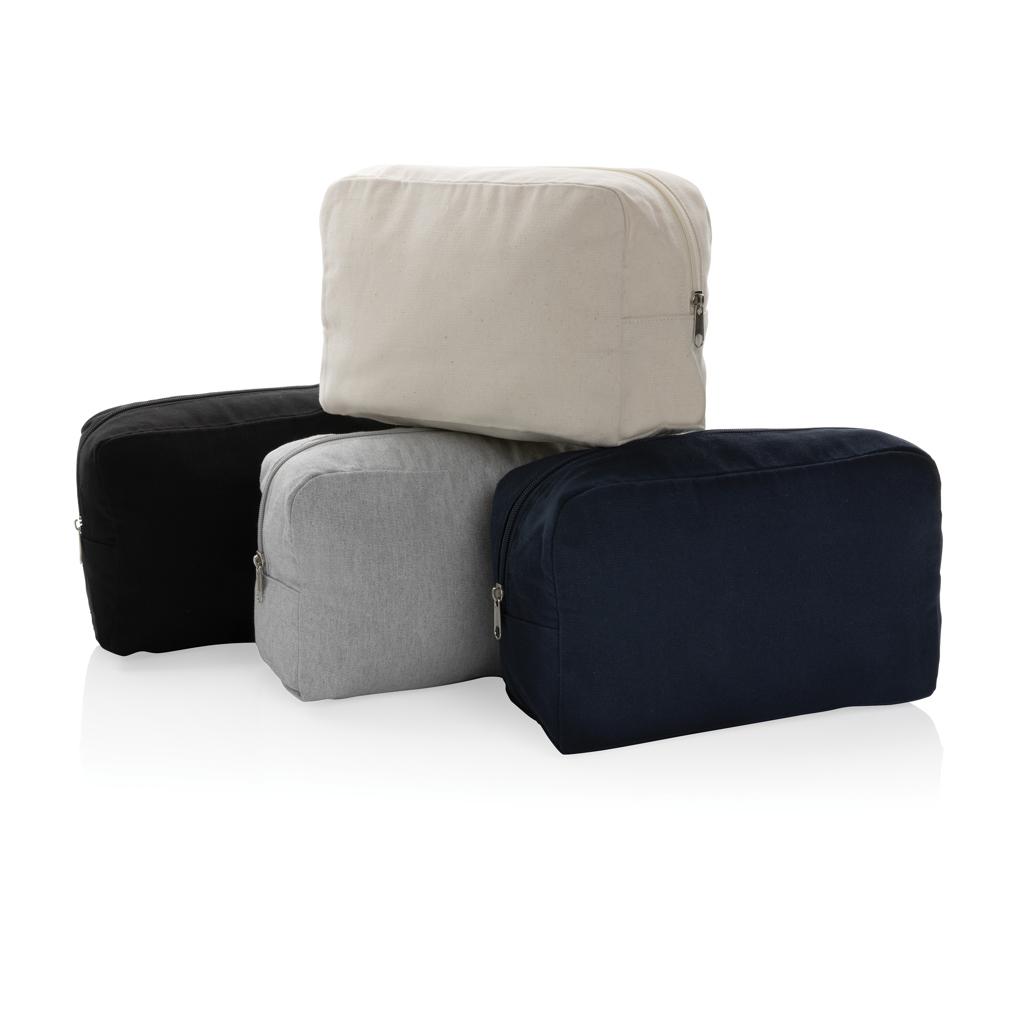 Geantă de toaletă 285 gsm din pânză reciclată, necolorat Impact Aware™ grey