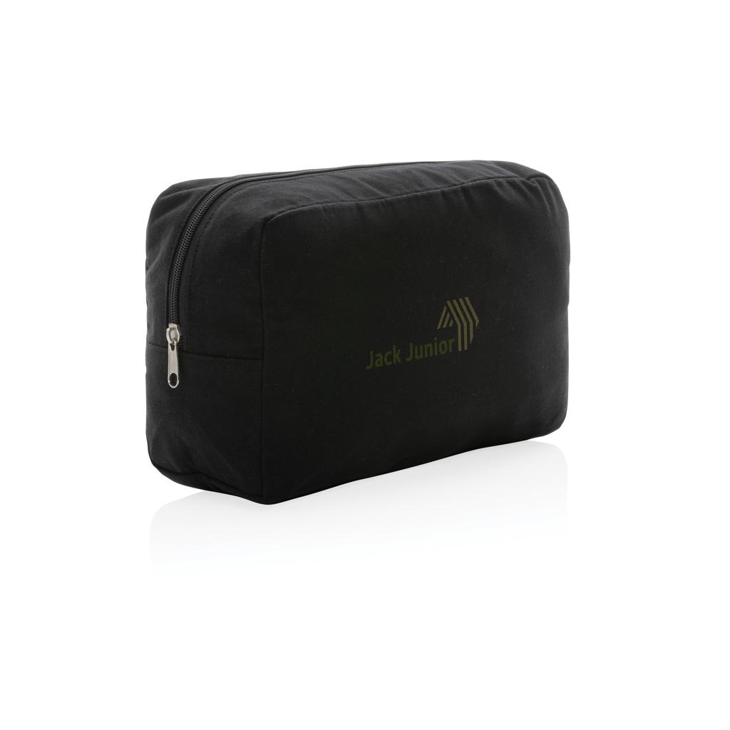 Geantă de toaletă 285 gsm din pânză reciclată, necolorat Impact Aware™ black