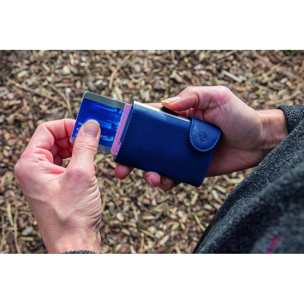 Suport de carduri RFID și portofel C-Secure blue