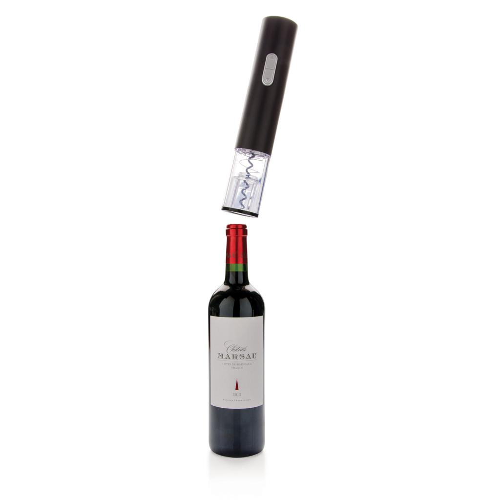 Deschizător de vin electric - funcționează cu baterii black