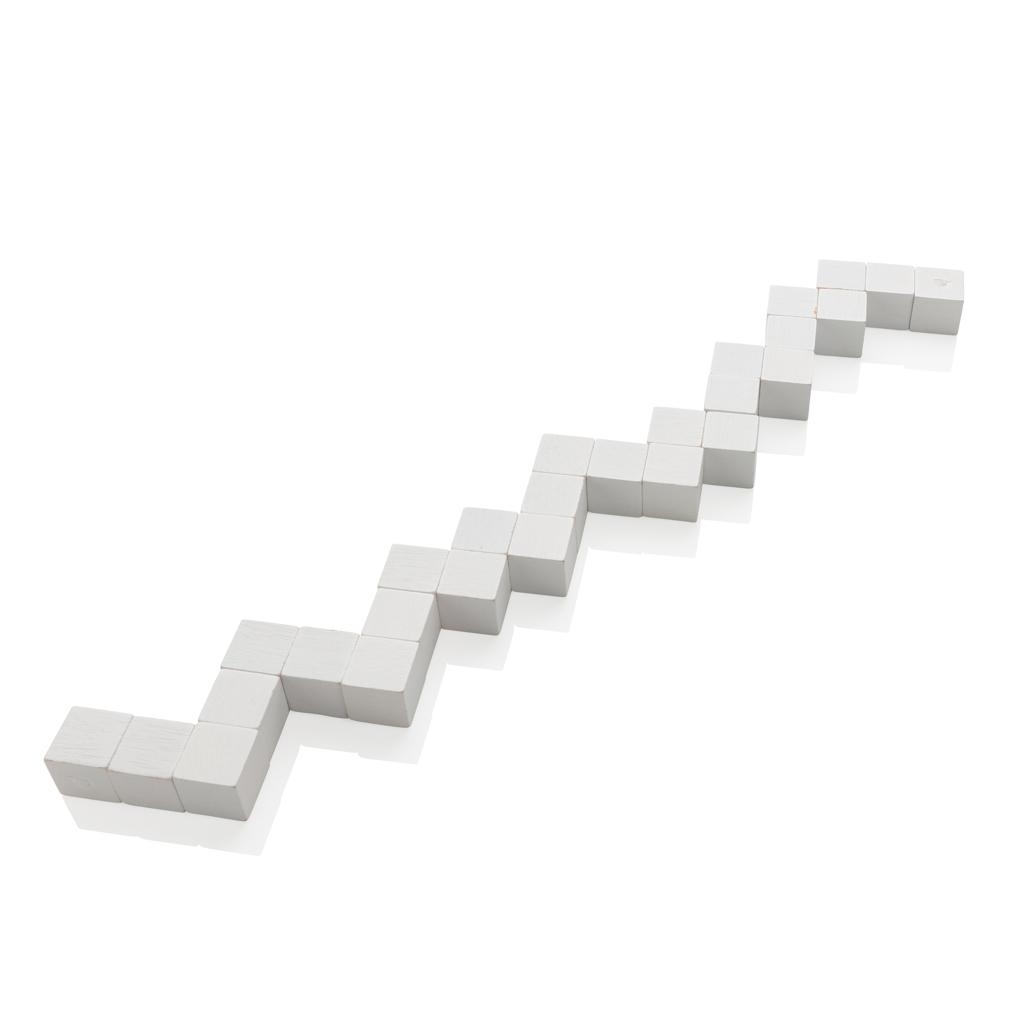 Joc de inteligență din lemn într-un săculeț din pânză transparent