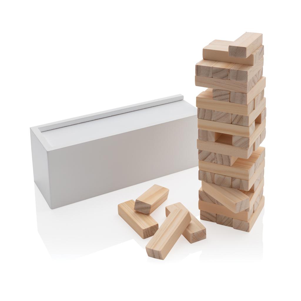 Joc de stivuire cu blocuri de lemn Tumbling Tower Deluxe transparent