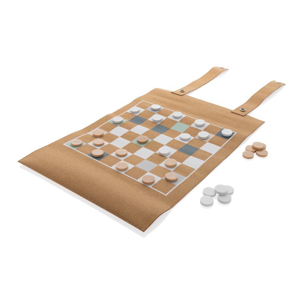 Set de jocuri backgammon și dame din plută pliabilă Britton  brown