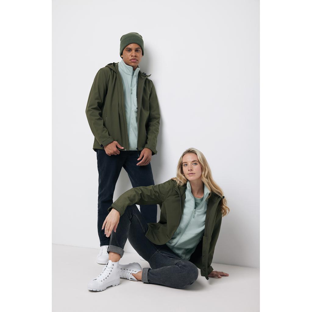 Geacă soft shell pentru bărbați  din poliester reciclat Iqoniq Makalu green XL