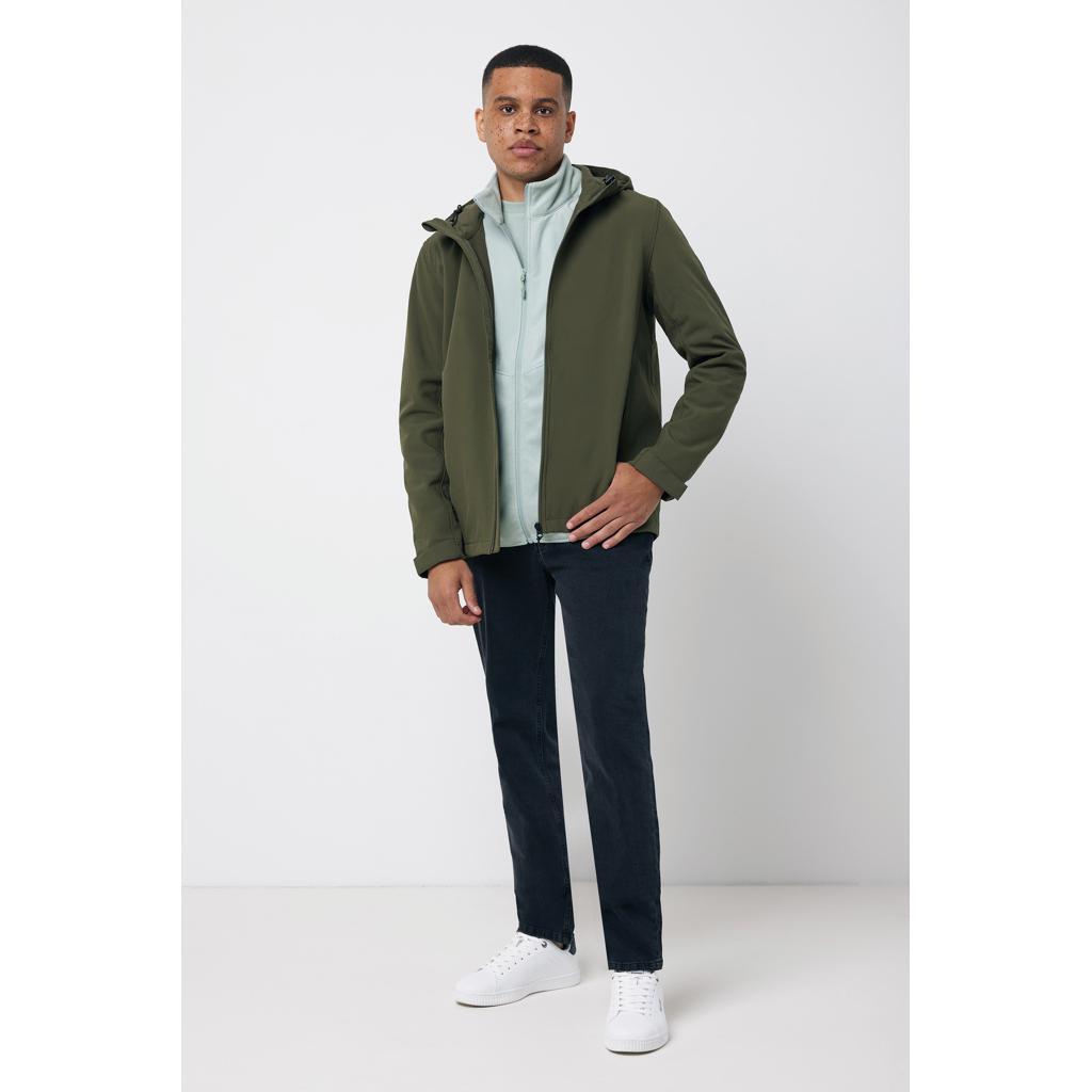 Geacă soft shell pentru bărbați  din poliester reciclat Iqoniq Makalu green XL