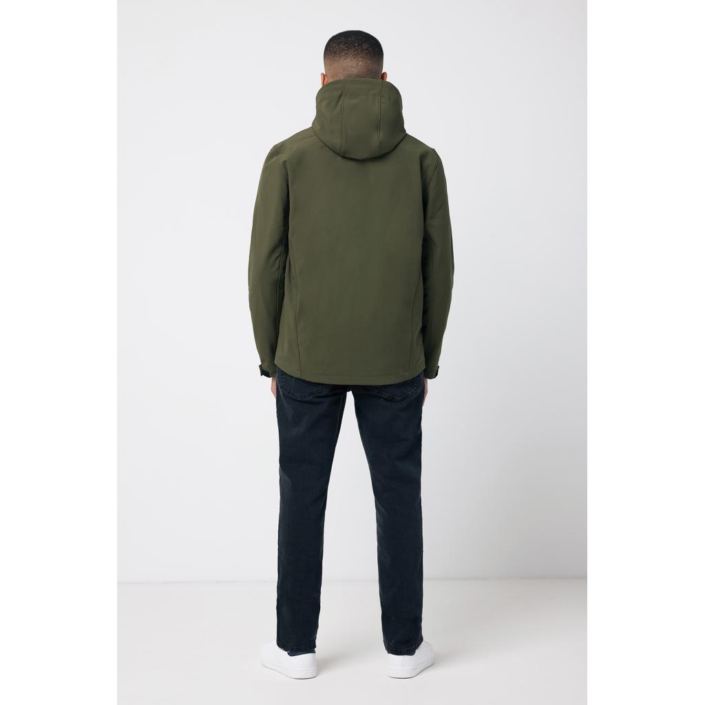 Geacă soft shell pentru bărbați  din poliester reciclat Iqoniq Makalu green XL