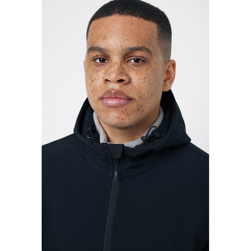 Geacă soft shell pentru bărbați  din poliester reciclat Iqoniq Makalu black