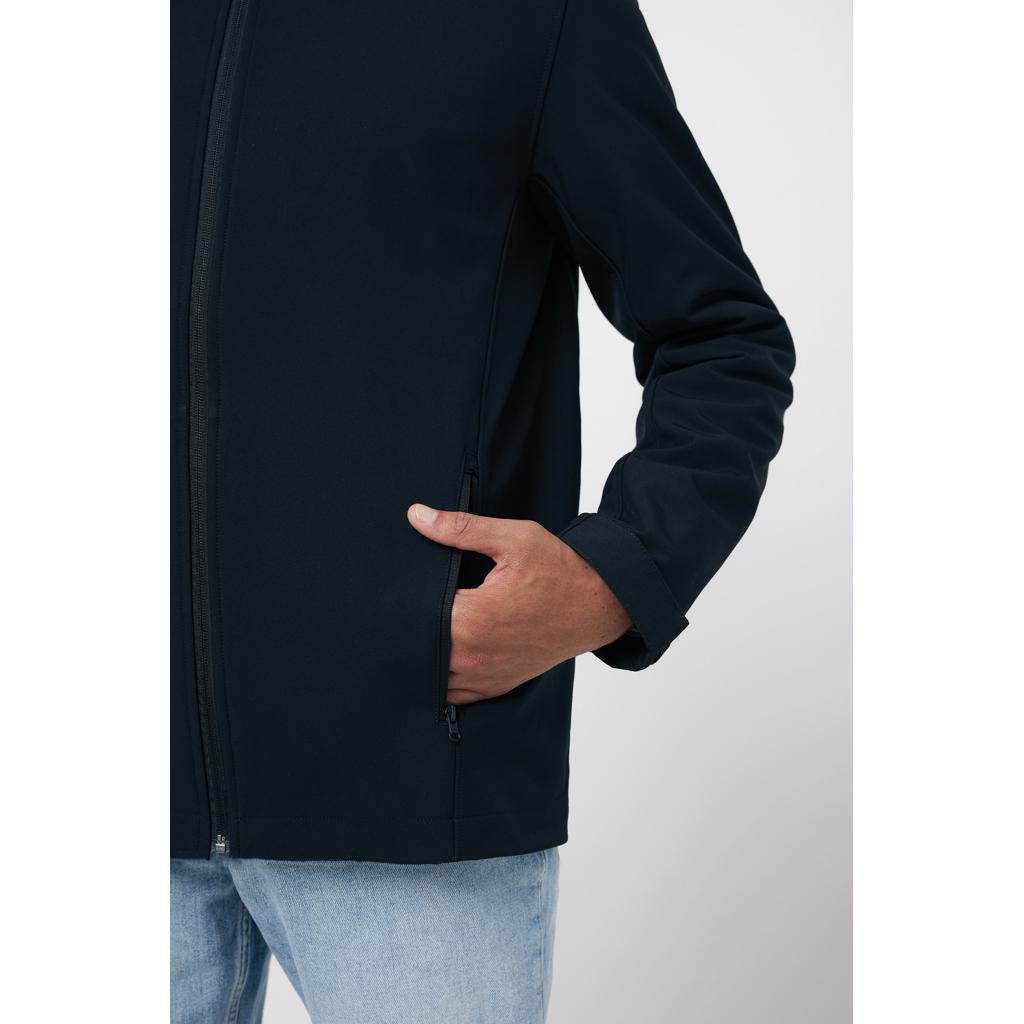 Geacă soft shell pentru bărbați  din poliester reciclat Iqoniq Makalu black