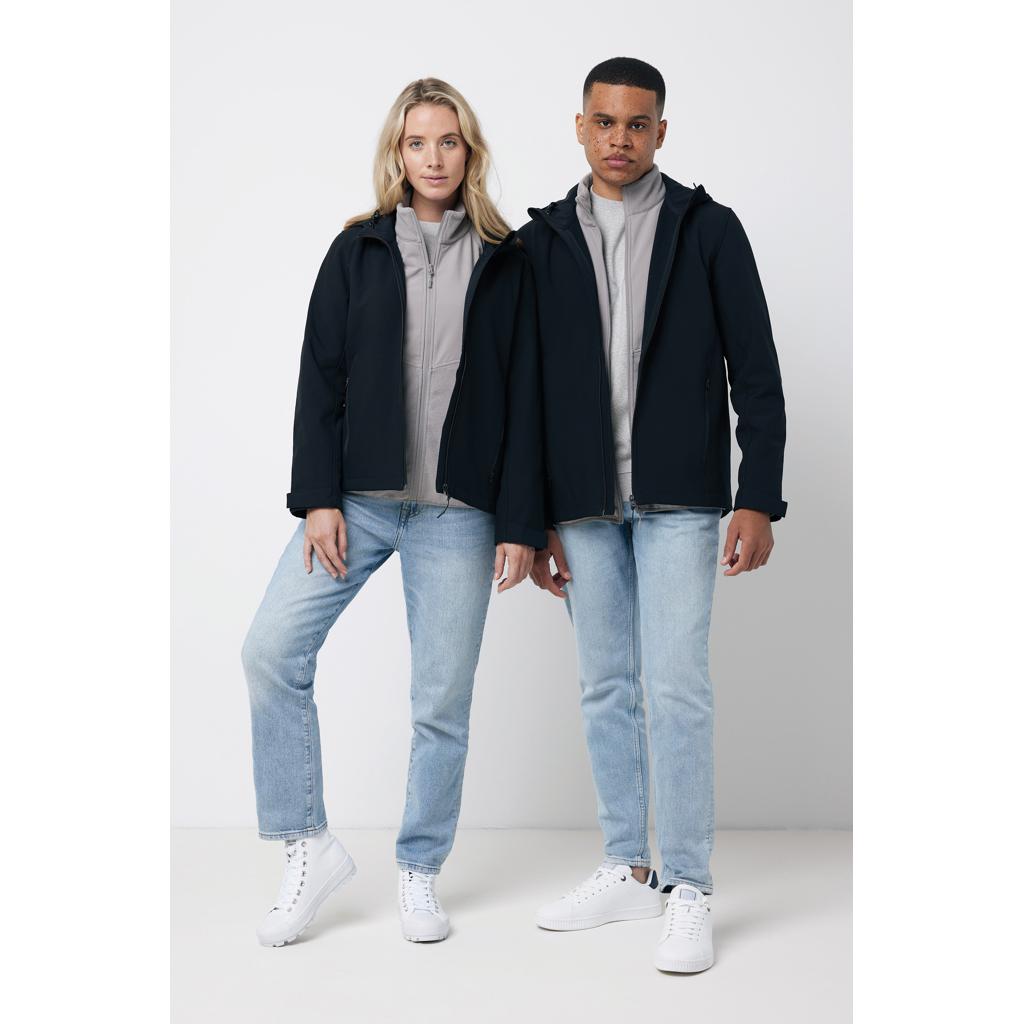 Geacă soft shell pentru bărbați  din poliester reciclat Iqoniq Makalu black