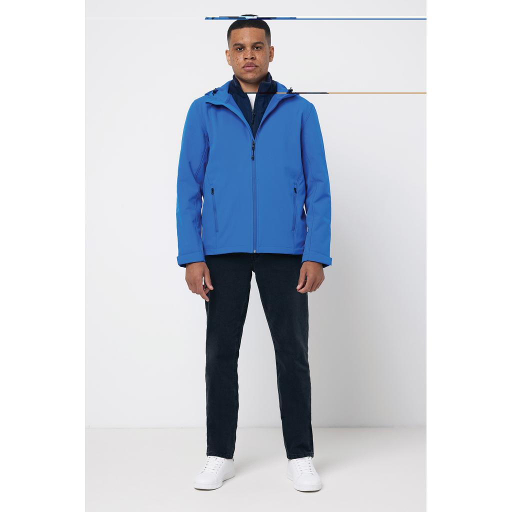 Geacă soft shell pentru bărbați  din poliester reciclat Iqoniq Makalu royal blue