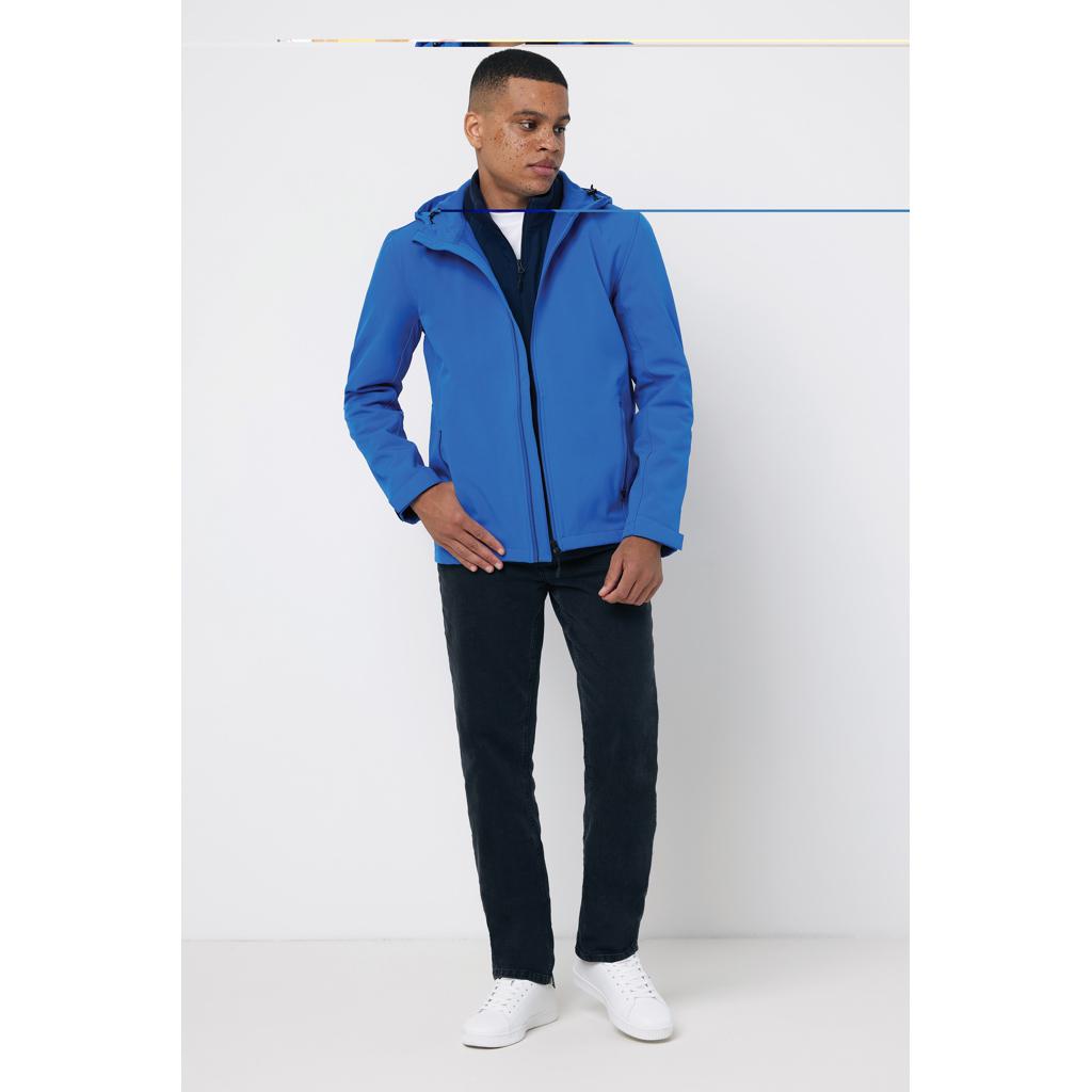 Geacă soft shell pentru bărbați  din poliester reciclat Iqoniq Makalu royal blue