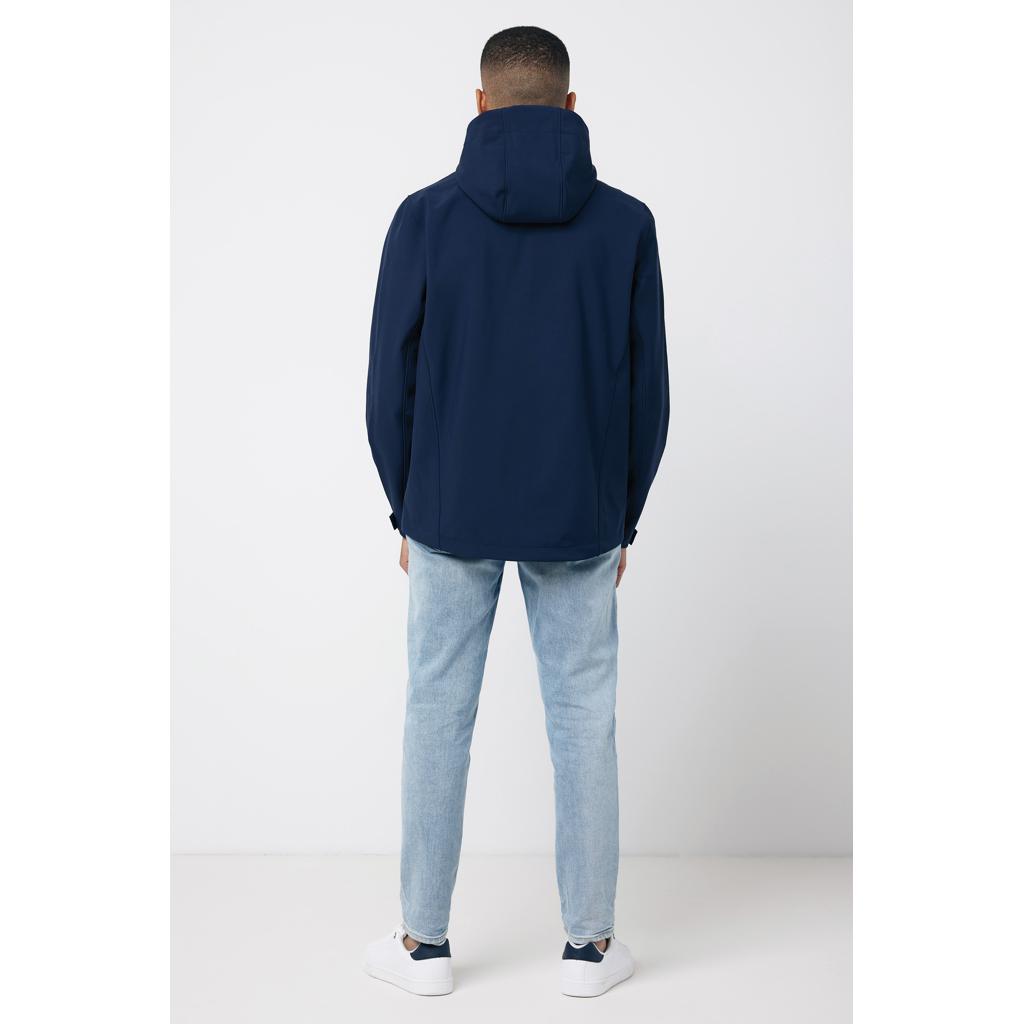 Geacă soft shell pentru bărbați  din poliester reciclat Iqoniq Makalu navy XL