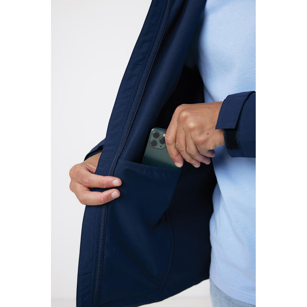 Geacă soft shell pentru bărbați  din poliester reciclat Iqoniq Makalu navy XL