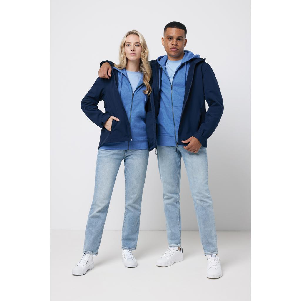 Geacă soft shell pentru bărbați  din poliester reciclat Iqoniq Makalu navy XL