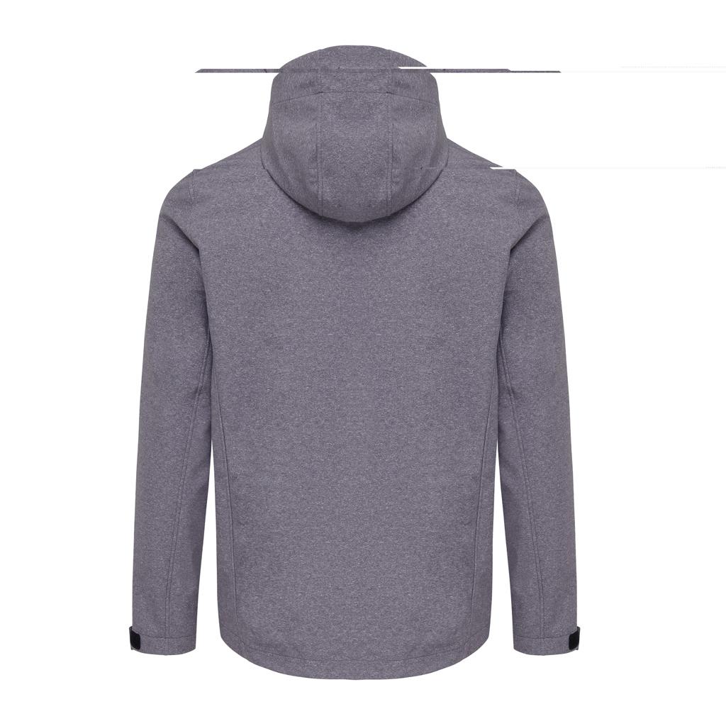Geacă soft shell pentru bărbați  din poliester reciclat Iqoniq Makalu vulcano heather grey 3XL