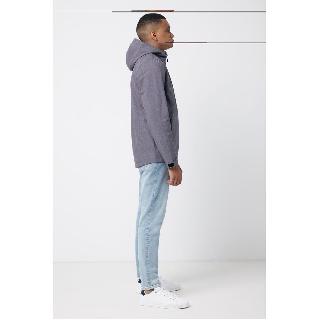 Geacă soft shell pentru bărbați  din poliester reciclat Iqoniq Makalu vulcano heather grey 3XL