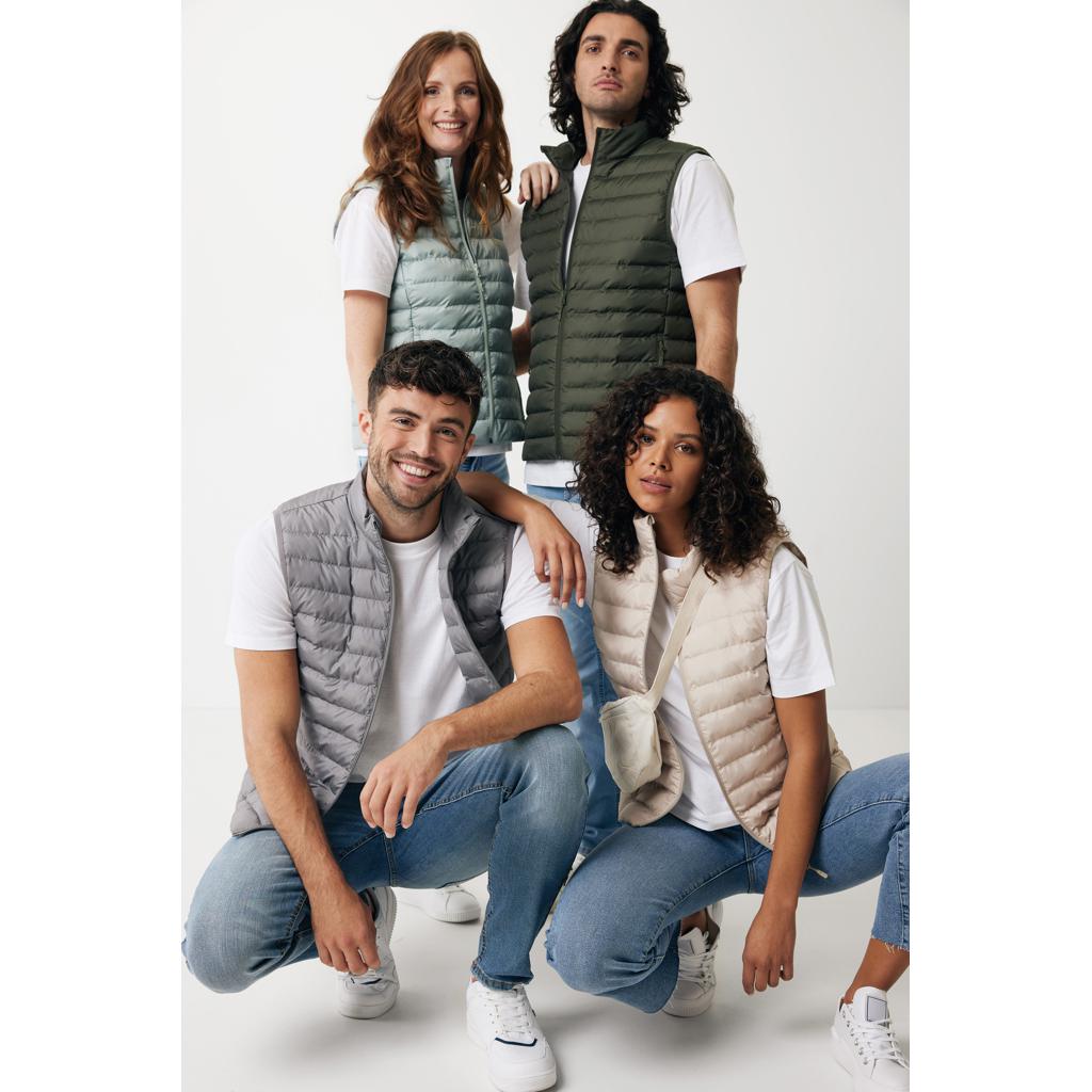 Vestă pentru bărbați  din poliester reciclat Iqoniq Meru silver grey L