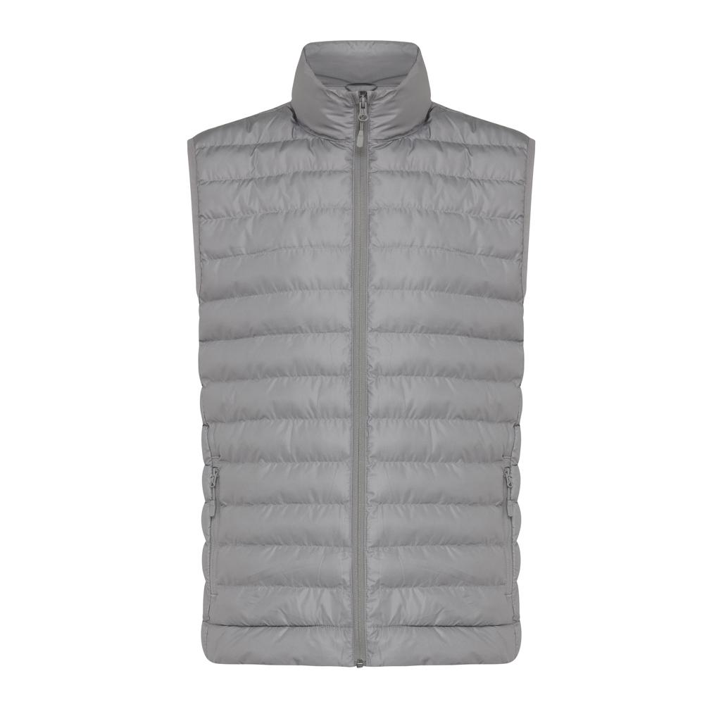 Vestă pentru bărbați  din poliester reciclat Iqoniq Meru silver grey XL
