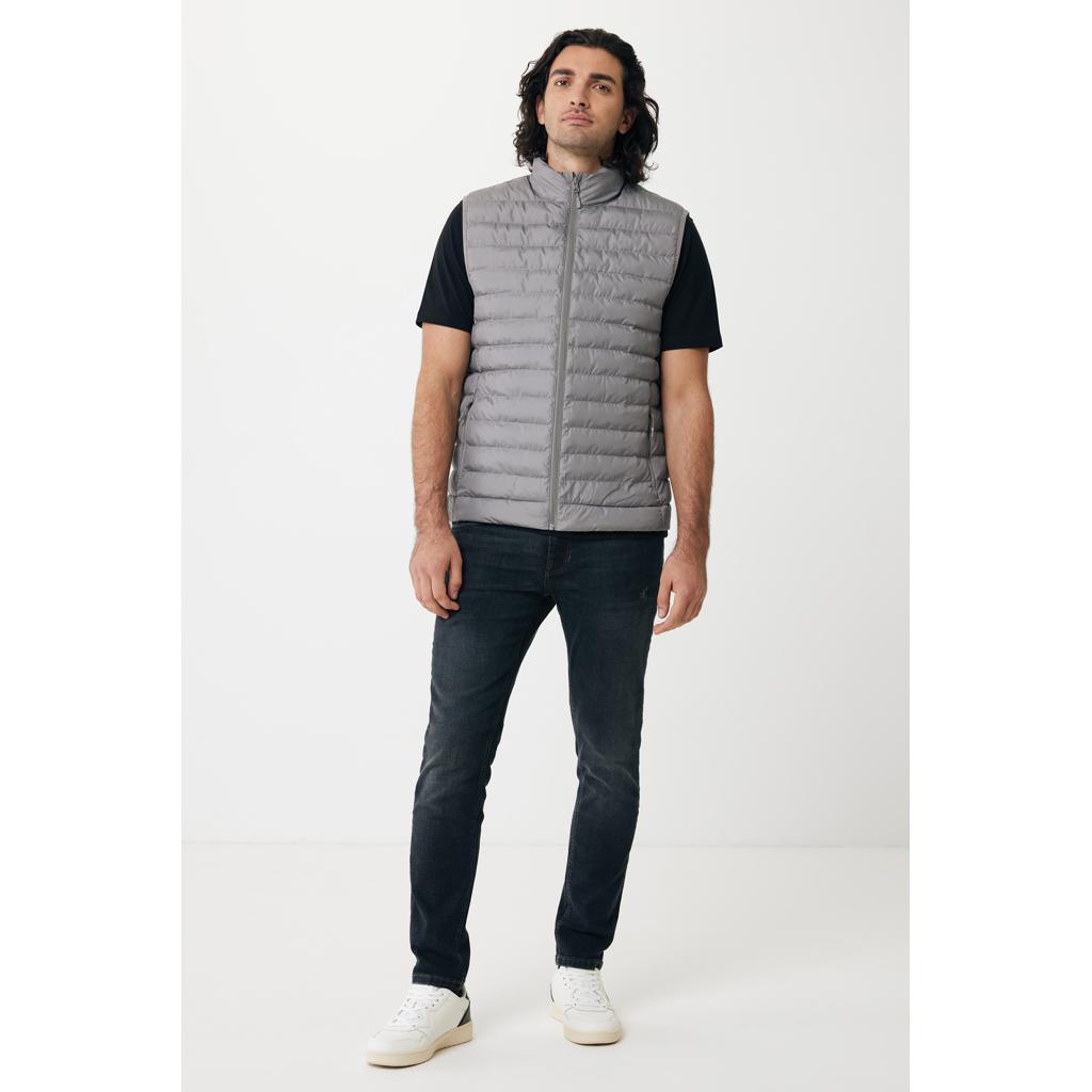 Vestă pentru bărbați  din poliester reciclat Iqoniq Meru silver grey L