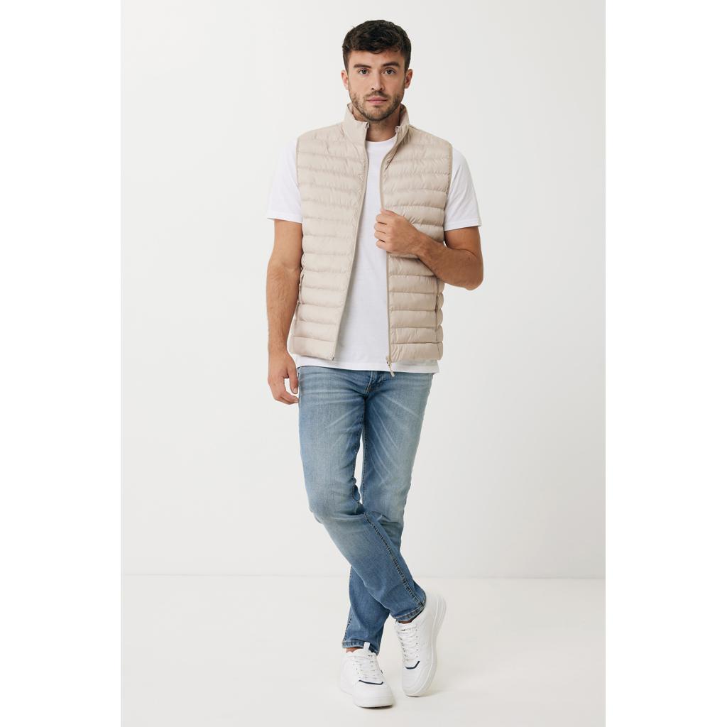 Vestă pentru bărbați  din poliester reciclat Iqoniq Meru beige L