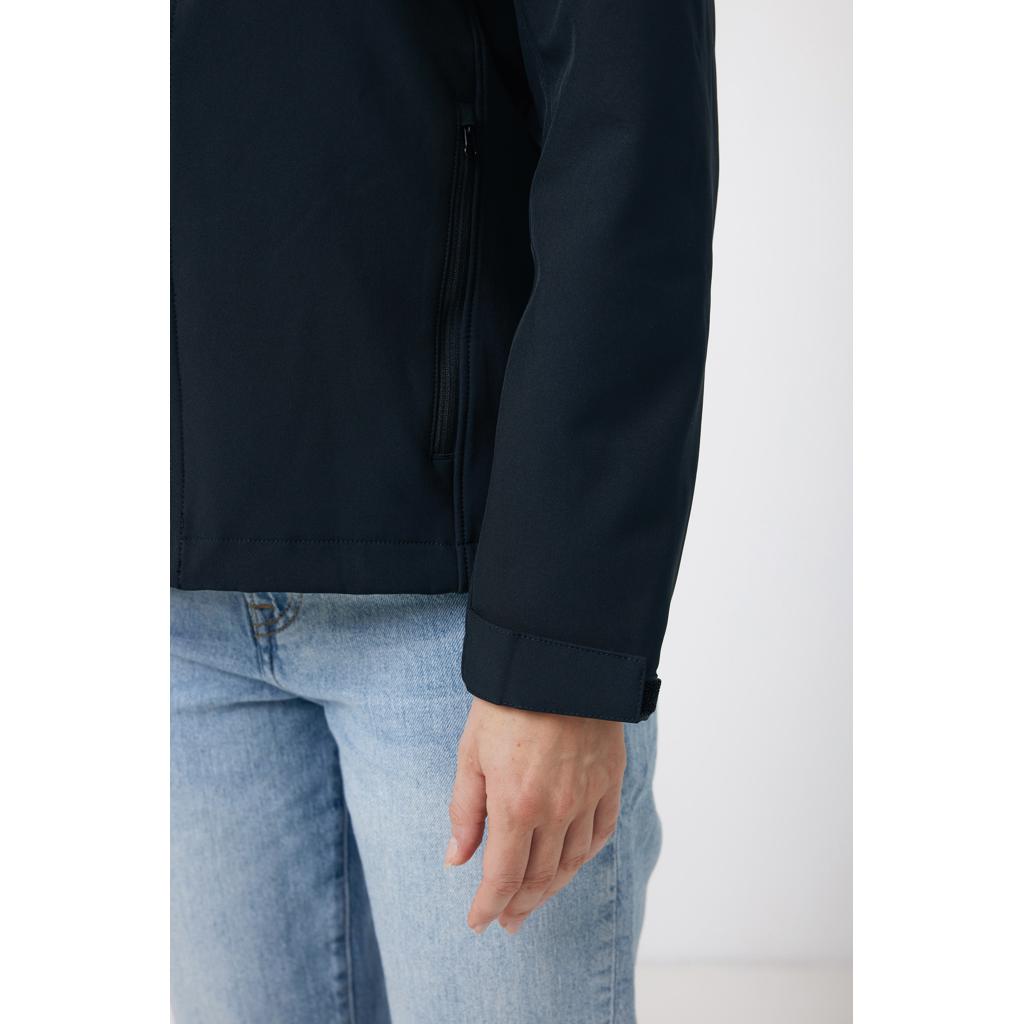Geacă soft shell pentru femei  din poliester reciclat Iqoniq Makalu black L