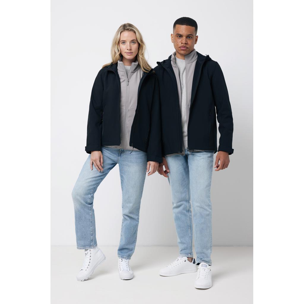 Geacă soft shell pentru femei  din poliester reciclat Iqoniq Makalu black L