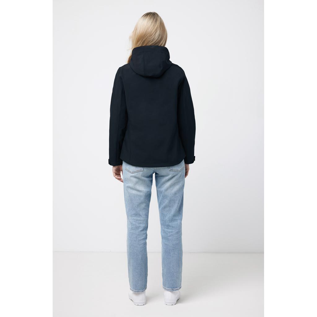 Geacă soft shell pentru femei  din poliester reciclat Iqoniq Makalu black L