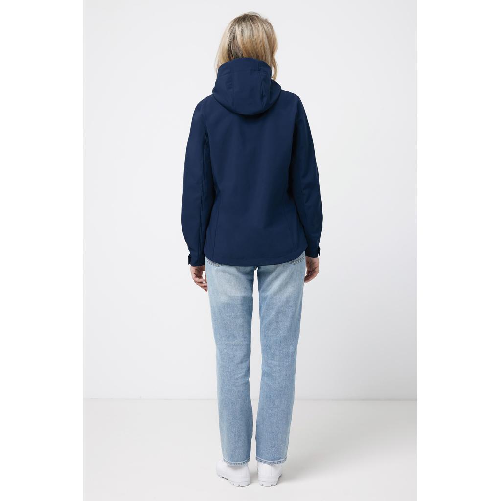 Geacă soft shell pentru femei  din poliester reciclat Iqoniq Makalu navy M