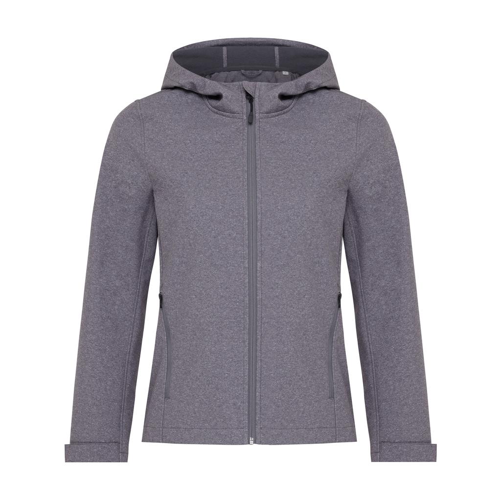 Geacă soft shell pentru femei  din poliester reciclat Iqoniq Makalu vulcano heather grey