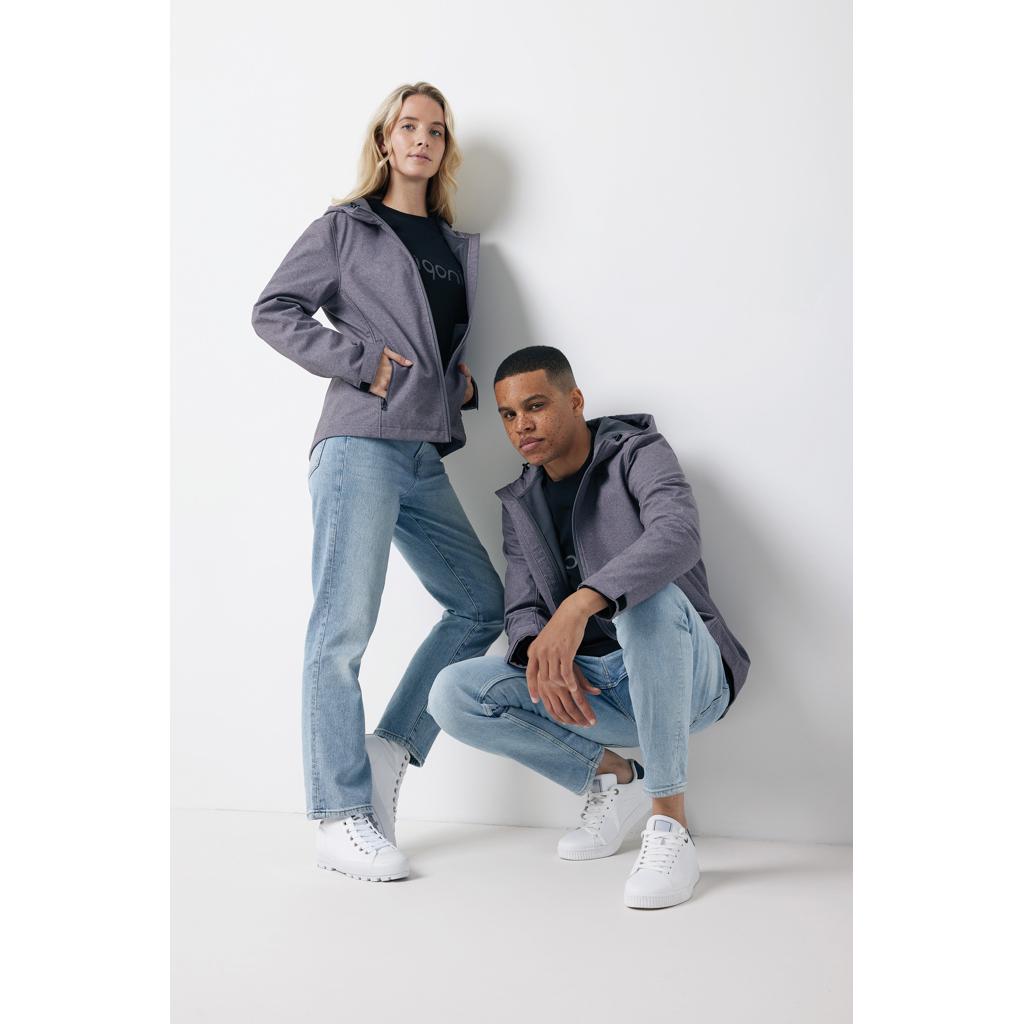 Geacă soft shell pentru femei  din poliester reciclat Iqoniq Makalu vulcano heather grey