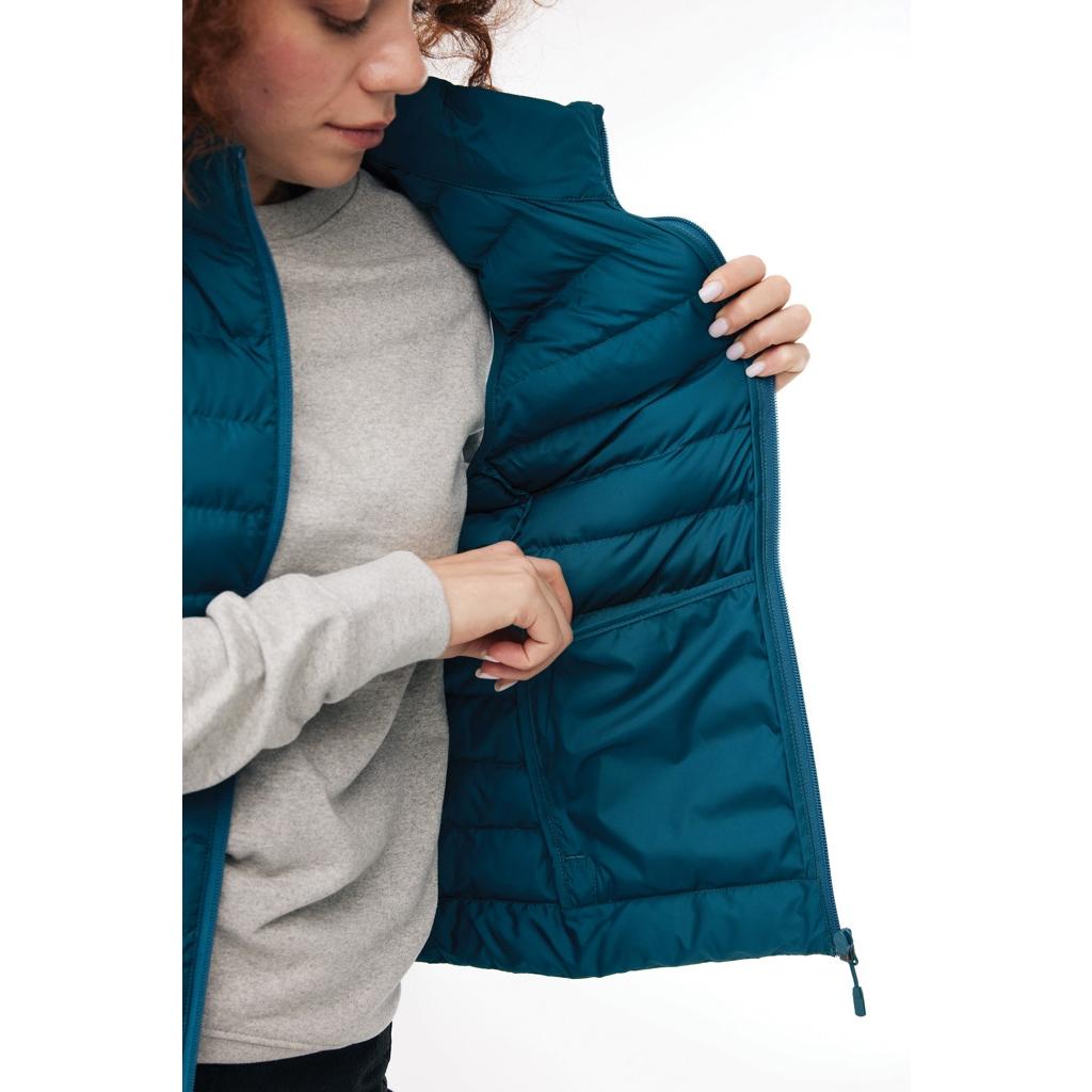 Vestă pentru femei din poliester reciclat Iqoniq Meru  dark teal 2XS