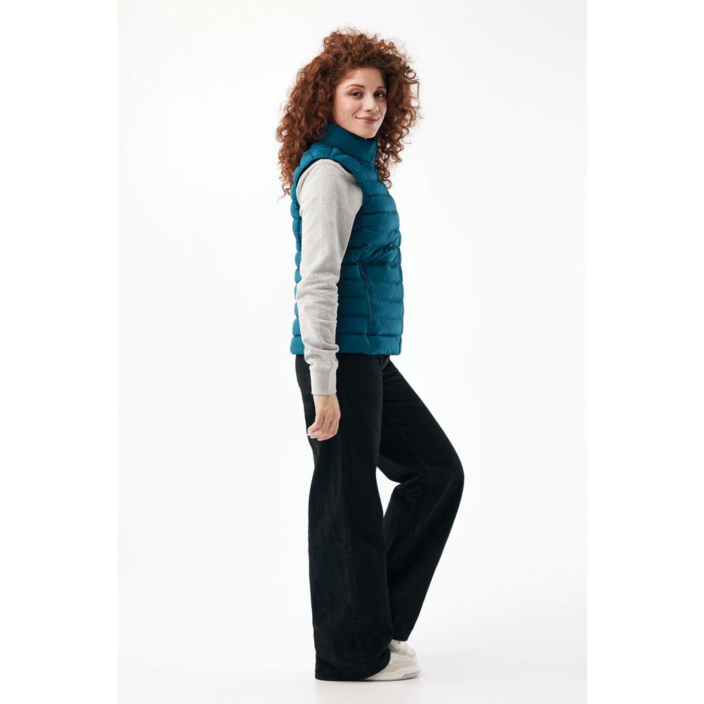 Vestă pentru femei din poliester reciclat Iqoniq Meru  dark teal 2XS
