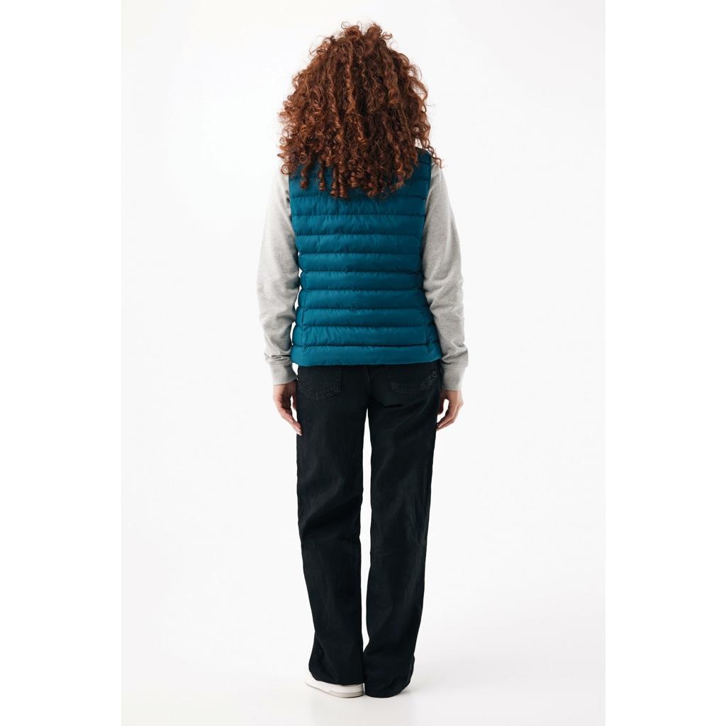 Vestă pentru femei din poliester reciclat Iqoniq Meru  dark teal 2XS