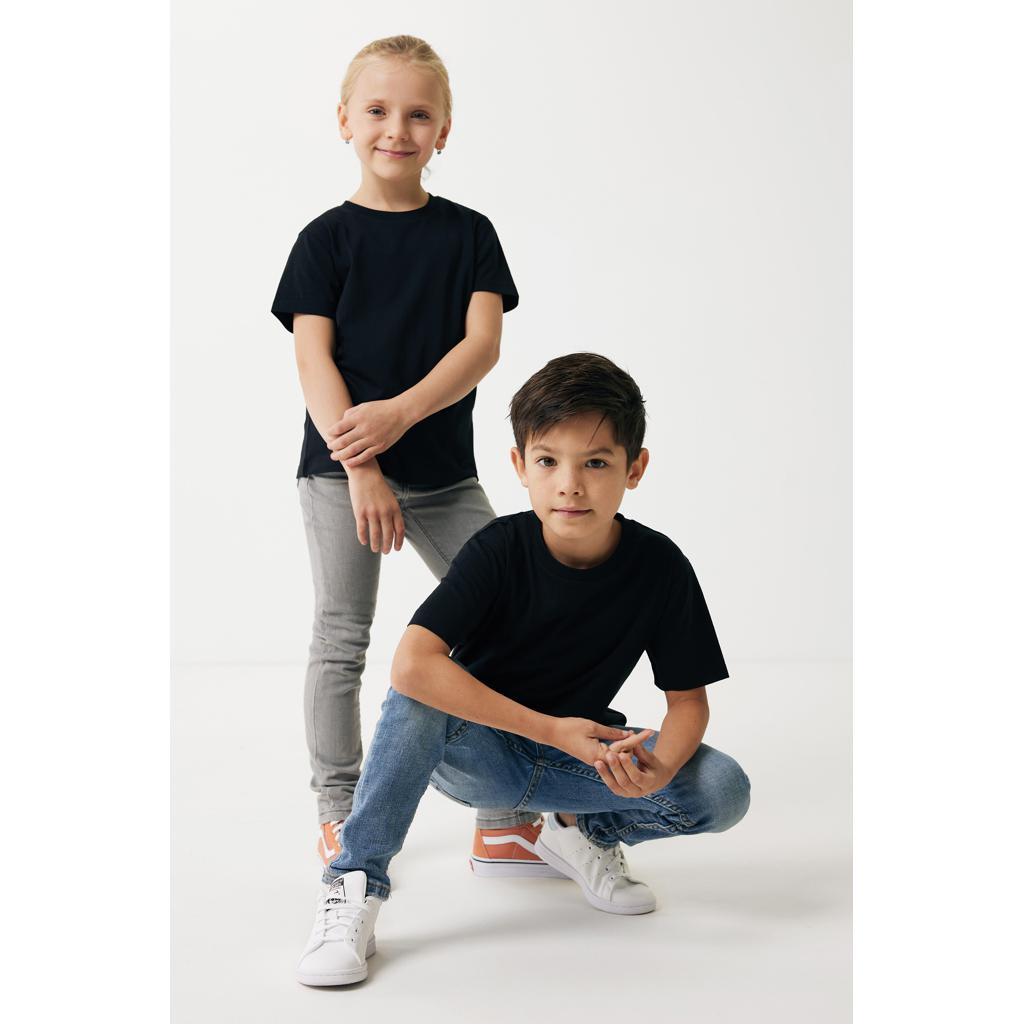 Tricou ușor pentru copii din bumbac reciclat Iqoniq Koli black 9 - 10 ani