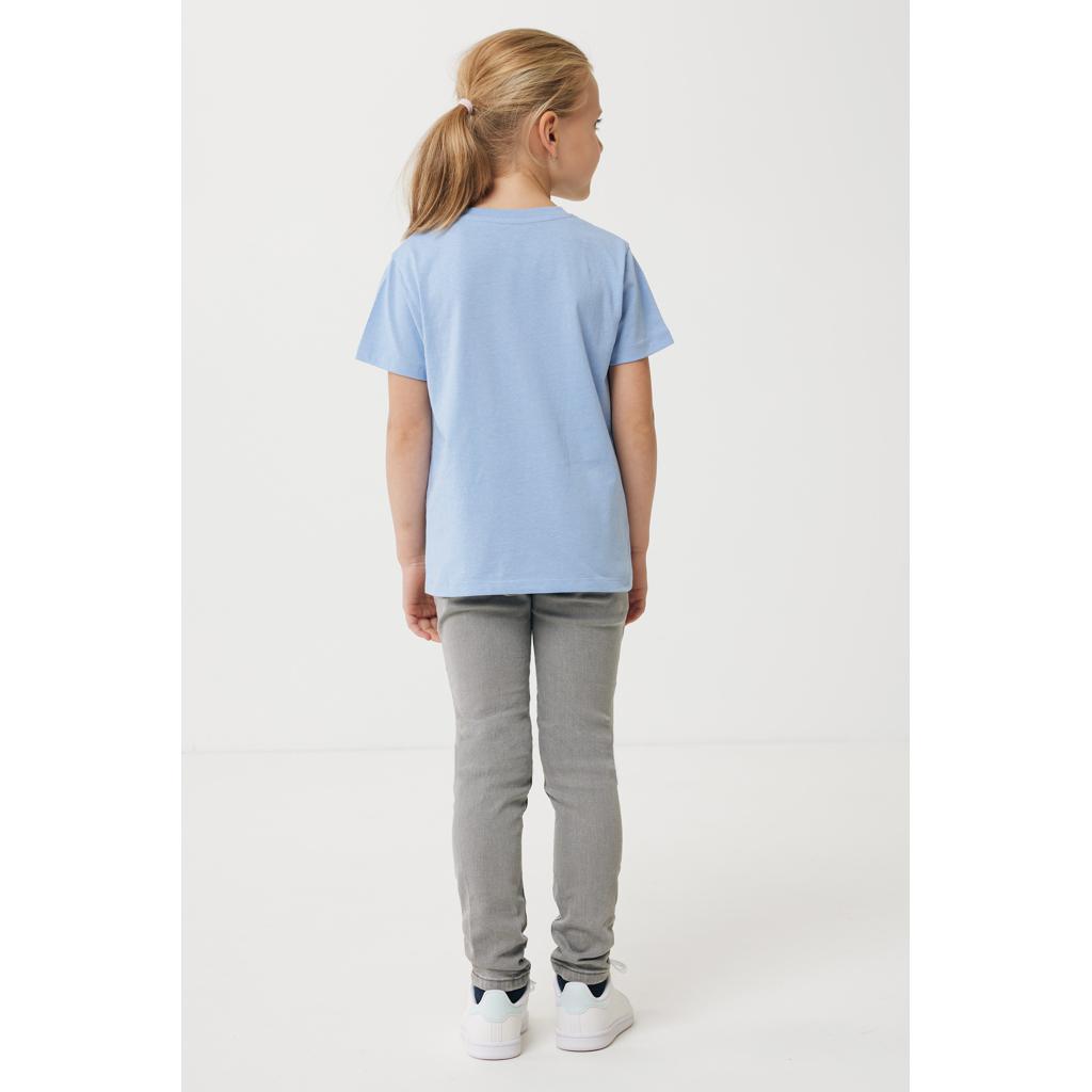 Tricou ușor pentru copii din bumbac reciclat Iqoniq Koli sky blue 5 - 6 ani